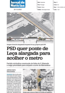 PSD quer ponte de Leça alargada para acolher o metro