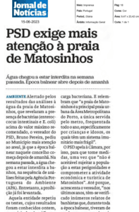 PSD exige mais  atenção à praia  de Matosinhos
