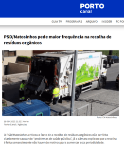 PSD/Matosinhos pede maior frequência na recolha de resíduos orgânicos